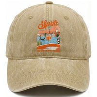 Spritz Veneto Washed Cotton Baseball Cap Italia Vintage Orange Wine Cocktail Dal 1919