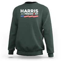 Harris For President Sweatshirt Election Campaign 2024 American Flag - Wonder Print Shop