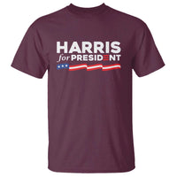 Harris For President T Shirt Election Campaign 2024 American Flag - Wonder Print Shop