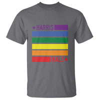 Harris Walz LGBT T Shirt Presidential Election 2024 Rainbow Flag - Wonder Print Shop
