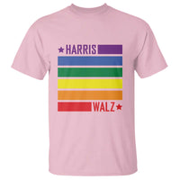 Harris Walz LGBT T Shirt Presidential Election 2024 Rainbow Flag - Wonder Print Shop