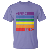 Harris Walz LGBT T Shirt Presidential Election 2024 Rainbow Flag - Wonder Print Shop