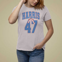 Harris 47 T Shirt For Women 47th President USA America Bow Coquette Aesthetic - Wonder Print Shop