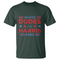 White Dudes For Harris T Shirt American Flag Star 2024 - Wonder Print Shop