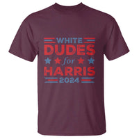 White Dudes For Harris T Shirt American Flag Star 2024 - Wonder Print Shop