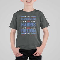 Old White Men For Harris And Freedom T Shirt For Kid American Flag Star Presidential Election 2024 - Wonder Print Shop