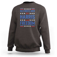 Old White Men For Harris And Freedom Sweatshirt American Flag Star Presidential Election 2024 - Wonder Print Shop
