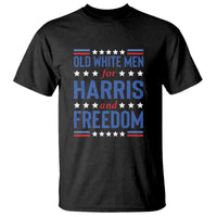 Old White Men For Harris And Freedom T Shirt American Flag Star Presidential Election 2024 - Wonder Print Shop