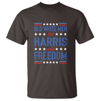 Old White Men For Harris And Freedom T Shirt American Flag Star Presidential Election 2024 - Wonder Print Shop