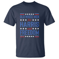 Old White Men For Harris And Freedom T Shirt American Flag Star Presidential Election 2024 - Wonder Print Shop