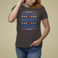 Old White Men For Harris And Freedom T Shirt For Women American Flag Star Presidential Election 2024 - Wonder Print Shop