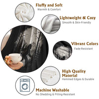 Funny Bigfoot Hiking Night Stroll Mountain Forest Throw Blanket - Wonder Print Shop
