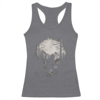 Funny Bigfoot Hiking Night Stroll Mountain Forest Racerback Tank Top - Wonder Print Shop