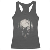 Funny Bigfoot Hiking Night Stroll Mountain Forest Racerback Tank Top - Wonder Print Shop