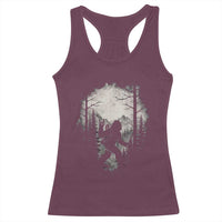 Funny Bigfoot Hiking Night Stroll Mountain Forest Racerback Tank Top - Wonder Print Shop