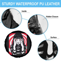Horror Anime Manga Creepy Goth Japanese Girl Spare Tire Cover - Wonder Print Shop