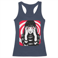 Horror Anime Manga Creepy Goth Japanese Girl Racerback Tank Top - Wonder Print Shop