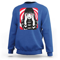 Horror Anime Manga Creepy Goth Japanese Girl Sweatshirt - Wonder Print Shop
