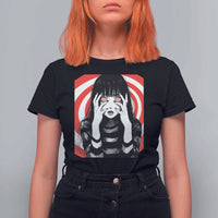 Horror Anime Manga Creepy Goth Japanese Girl T Shirt For Women - Wonder Print Shop