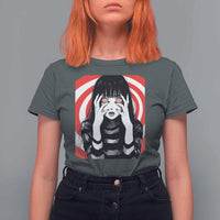 Horror Anime Manga Creepy Goth Japanese Girl T Shirt For Women - Wonder Print Shop