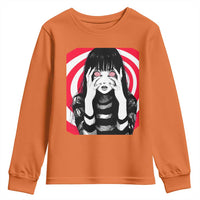 Horror Anime Manga Creepy Goth Japanese Girl Youth Sweatshirt - Wonder Print Shop