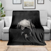 Funny Bigfoot Hunting Throw Blanket Sasquatch Wildlife Hunter Forest - Wonder Print Shop