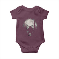 Funny Bigfoot Hunting Baby Onesie Sasquatch Wildlife Hunter Forest - Wonder Print Shop