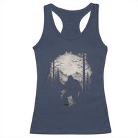 Funny Bigfoot Hunting Racerback Tank Top Sasquatch Wildlife Hunter Forest - Wonder Print Shop