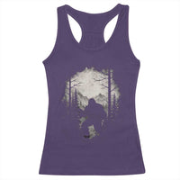 Funny Bigfoot Hunting Racerback Tank Top Sasquatch Wildlife Hunter Forest - Wonder Print Shop