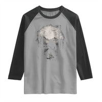 Funny Bigfoot Hunting Raglan Shirt Sasquatch Wildlife Hunter Forest - Wonder Print Shop
