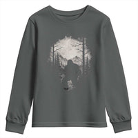 Funny Bigfoot Hunting Youth Sweatshirt Sasquatch Wildlife Hunter Forest - Wonder Print Shop