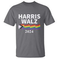Harris Walz T Shirt LGBT Rainbow Flag Presidential Election 2024 - Wonder Print Shop