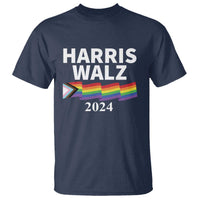 Harris Walz T Shirt LGBT Rainbow Flag Presidential Election 2024 - Wonder Print Shop