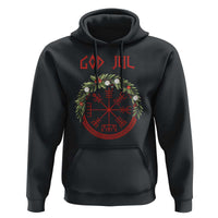 Yule Pagan Hoodie God Jul Christmas Nordic Vegvisir Wreath