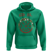Yule Pagan Hoodie God Jul Christmas Nordic Vegvisir Wreath