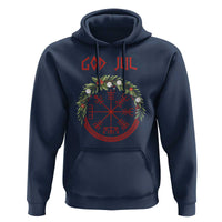Yule Pagan Hoodie God Jul Christmas Nordic Vegvisir Wreath