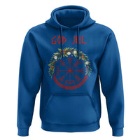 Yule Pagan Hoodie God Jul Christmas Nordic Vegvisir Wreath