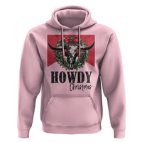 Western Xmas Hoodie Howdy Christmas Cow Skull Xmas Wreath TS11