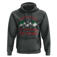 Funny Christmas Dirt Bike Hoodie Santa Cross Is Coming To Town Motorcross