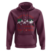 Funny Christmas Dirt Bike Hoodie Santa Cross Is Coming To Town Motorcross