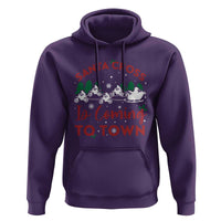 Funny Christmas Dirt Bike Hoodie Santa Cross Is Coming To Town Motorcross