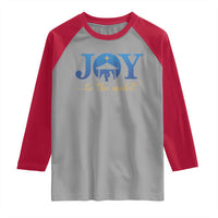 Joy To The World Raglan Shirt Christian Christmas Nativity Scene Star Of Bethlehem - Wonder Print Shop