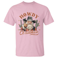 Funny Western Xmas T Shirt Howdy Christmas Retro Cowboy Santa Country - Wonder Print Shop