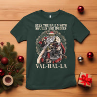 Viking Christmas T Shirt Deck The Halls With Skulls And Bodies Valhalla - Wonder Print Shop