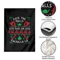 Viking Christmas Garden Flag Deck The Halls With Mead And Axes Falalala Valhalla La - Wonder Print Shop