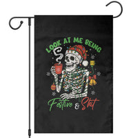 Look At Me Being Festive And Shit Garden Flag Funny Christmas Skeleton - Wonder Print Shop