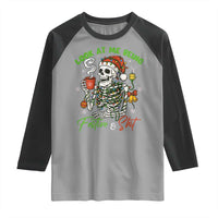 Look At Me Being Festive And Shit Raglan Shirt Funny Christmas Skeleton - Wonder Print Shop