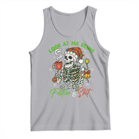 Look At Me Being Festive And Shit Tank Top Funny Christmas Skeleton - Wonder Print Shop