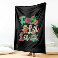 Funny Falala Christmas Song Faux Glitter Gingerbread Throw Blanket - Wonder Print Shop