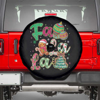 Funny Falala Christmas Song Faux Glitter Gingerbread Spare Tire Cover - Wonder Print Shop